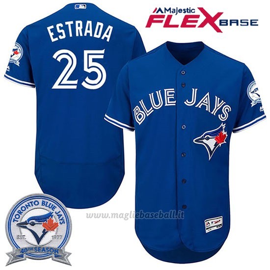 Maglia Baseball Uomo Toronto Blue Jays Marco Estrada 25 Flex Base 40 Anniversario